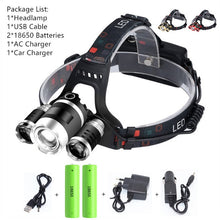 Last inn bildet i Galleri-visningsprogrammet, Hodelykt LED T6