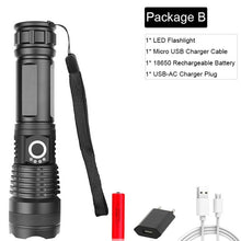 Last inn bildet i Galleri-visningsprogrammet, Kraftig LED lommelykth XHP50 Vanntett og med zoomfunksjon