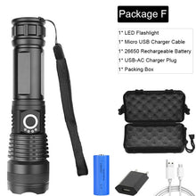 Last inn bildet i Galleri-visningsprogrammet, Kraftig LED lommelykth XHP50 Vanntett og med zoomfunksjon