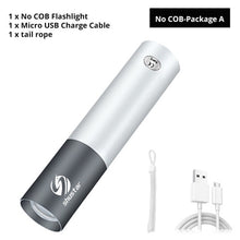 Last inn bildet i Galleri-visningsprogrammet, USB Rechargable Mini LED Flashlight 3 Lighting Mode Waterproof Torch Telescopic Zoom Stylish Portable Suit for Night Lighting