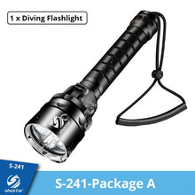 Last inn bildet i Galleri-visningsprogrammet, IP68 Powerful Diving Flashlight Highest Waterproof Professional diving light With anti-skid Rope Use 5 x super bright lamp beads