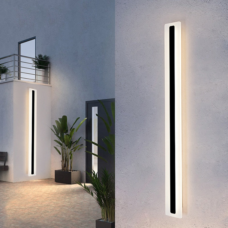Outdoor wall light waterproof Outdoor wall lamp strip light minimalist line light Porch IP65 Sconce Light villa garden
